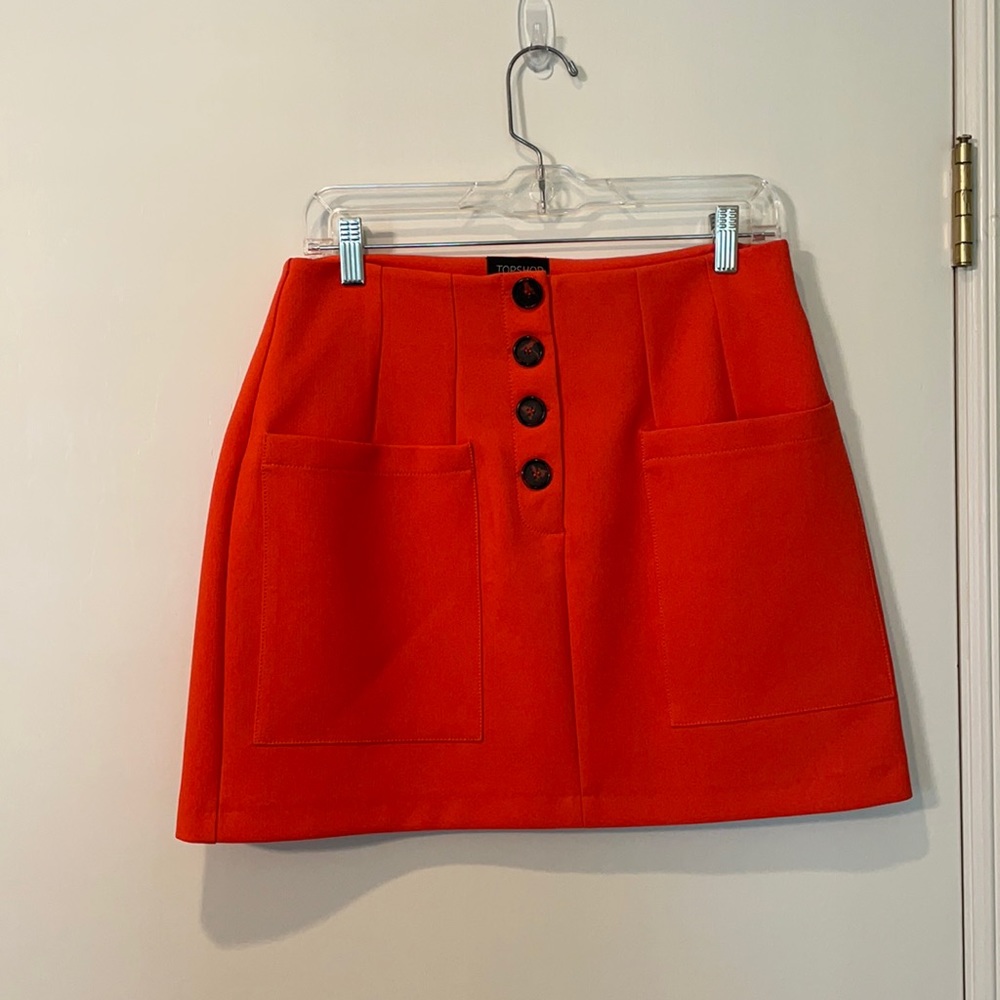 Topshop Orange Miniskirt